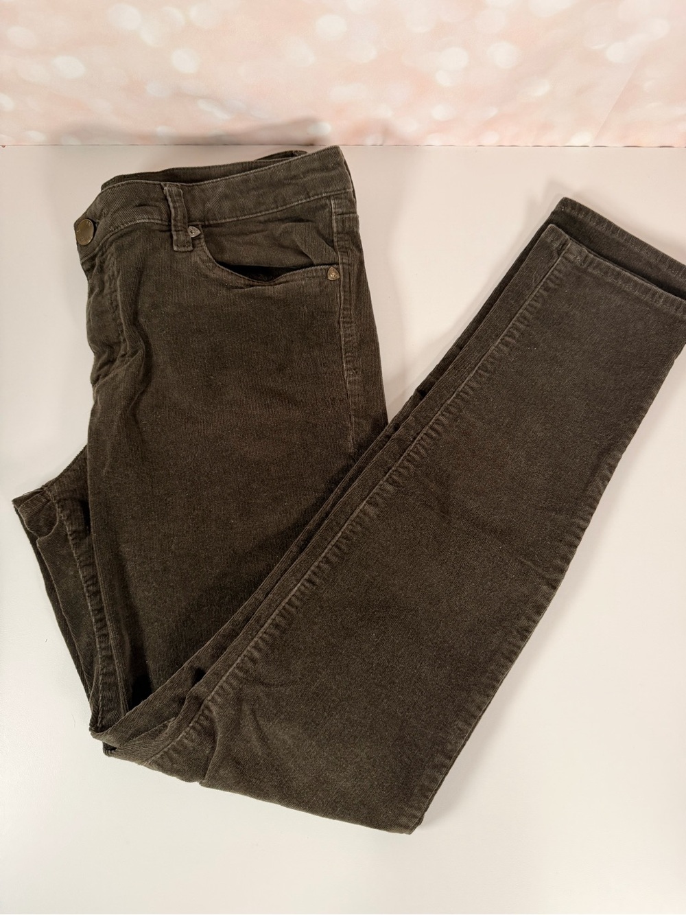 KUT FROM THE KLOTH Mia Toothpick Skinny Brown Corduroy Pants